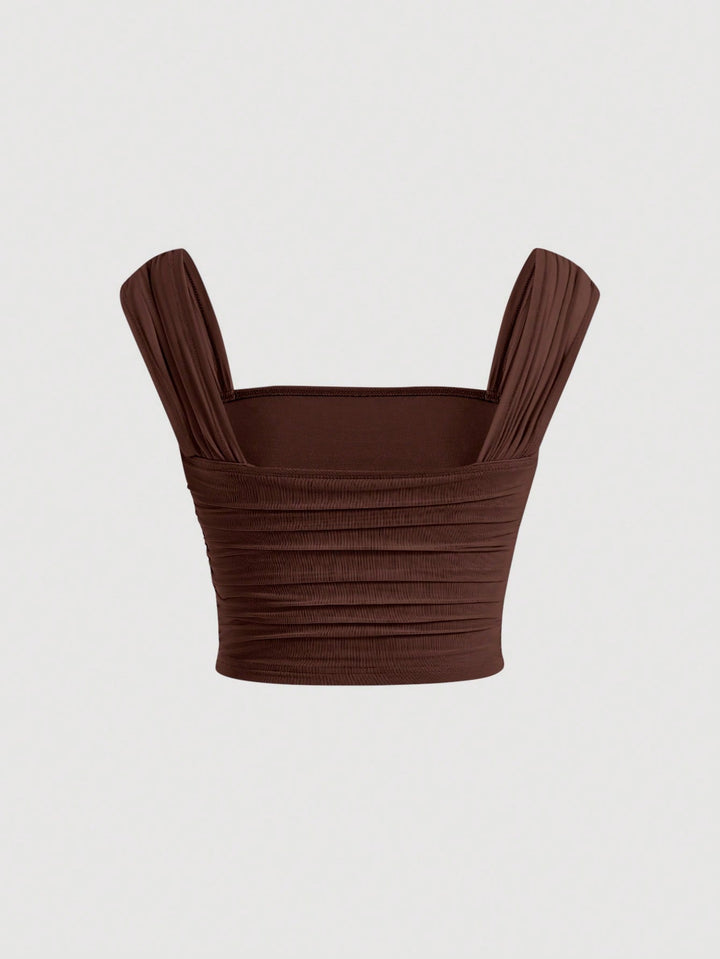 SHEIN top, barna