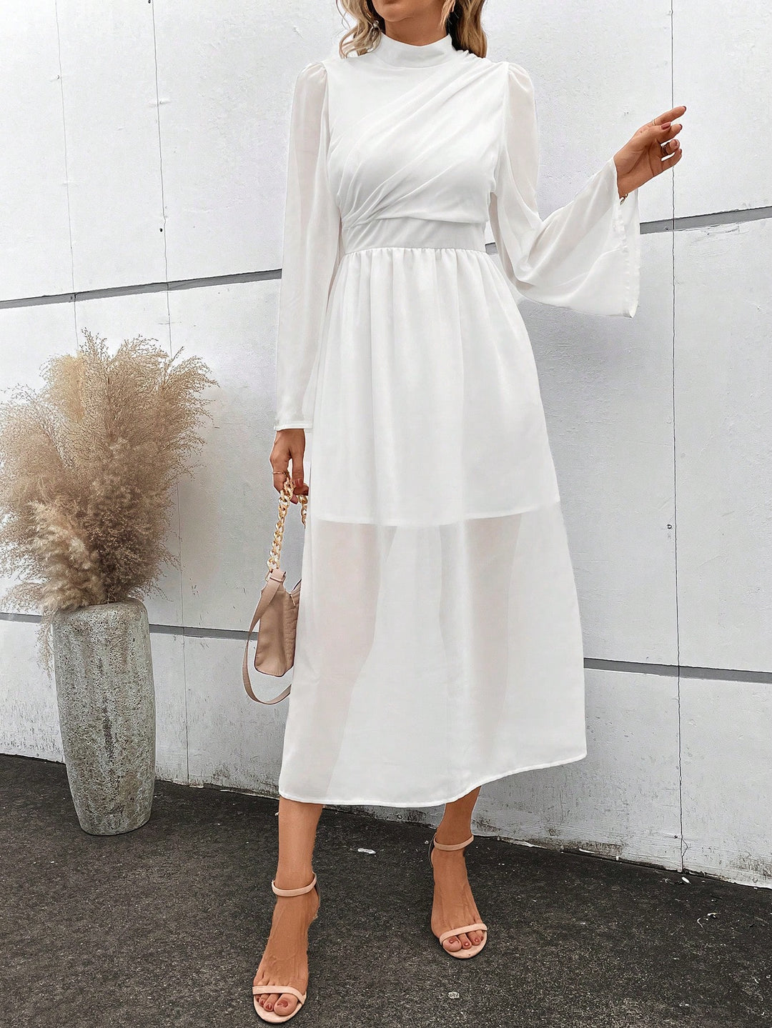 Rochie maxi SHEIN, alb