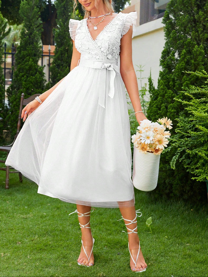Rochie midi SHEIN, alb