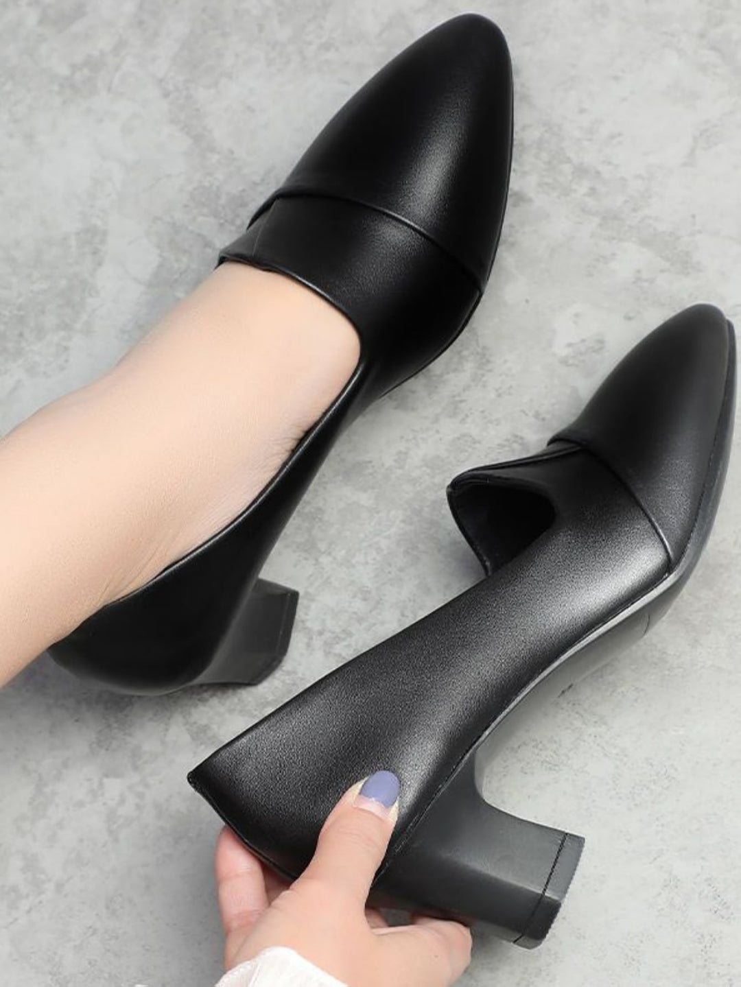 Pantofi cu toc SHEIN, negru