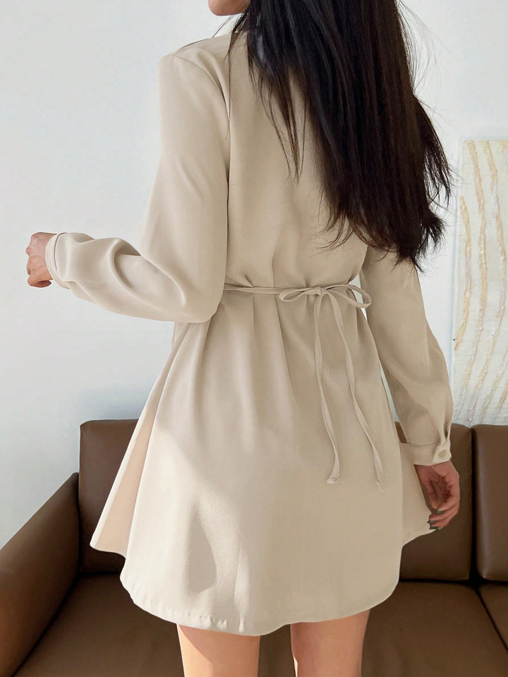 SHEIN bézs miniruha
