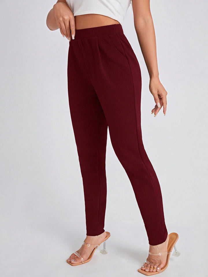 Pantaloni SHEIN, vișiniu
