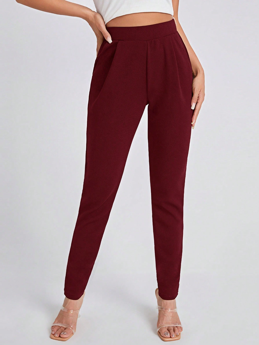 Pantaloni SHEIN, vișiniu
