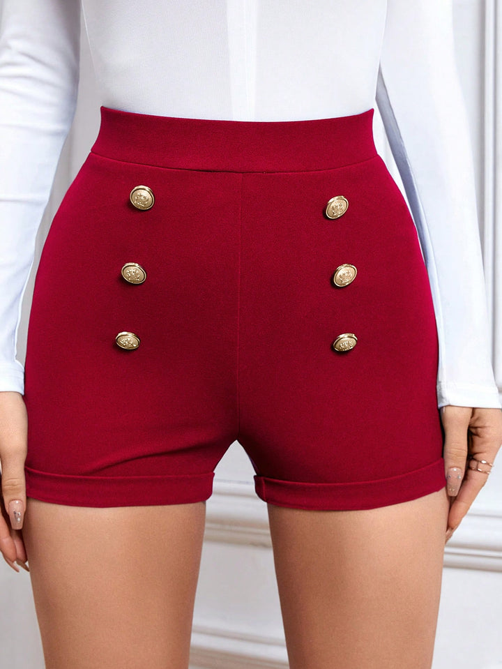 Pantaloni scurți SHEIN, roșu