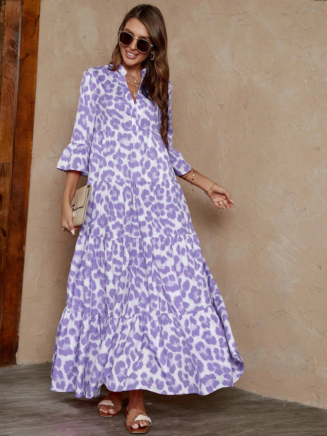 Shein maxi dress, color mix