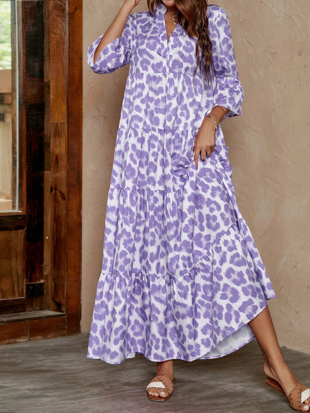 Shein maxi dress, color mix