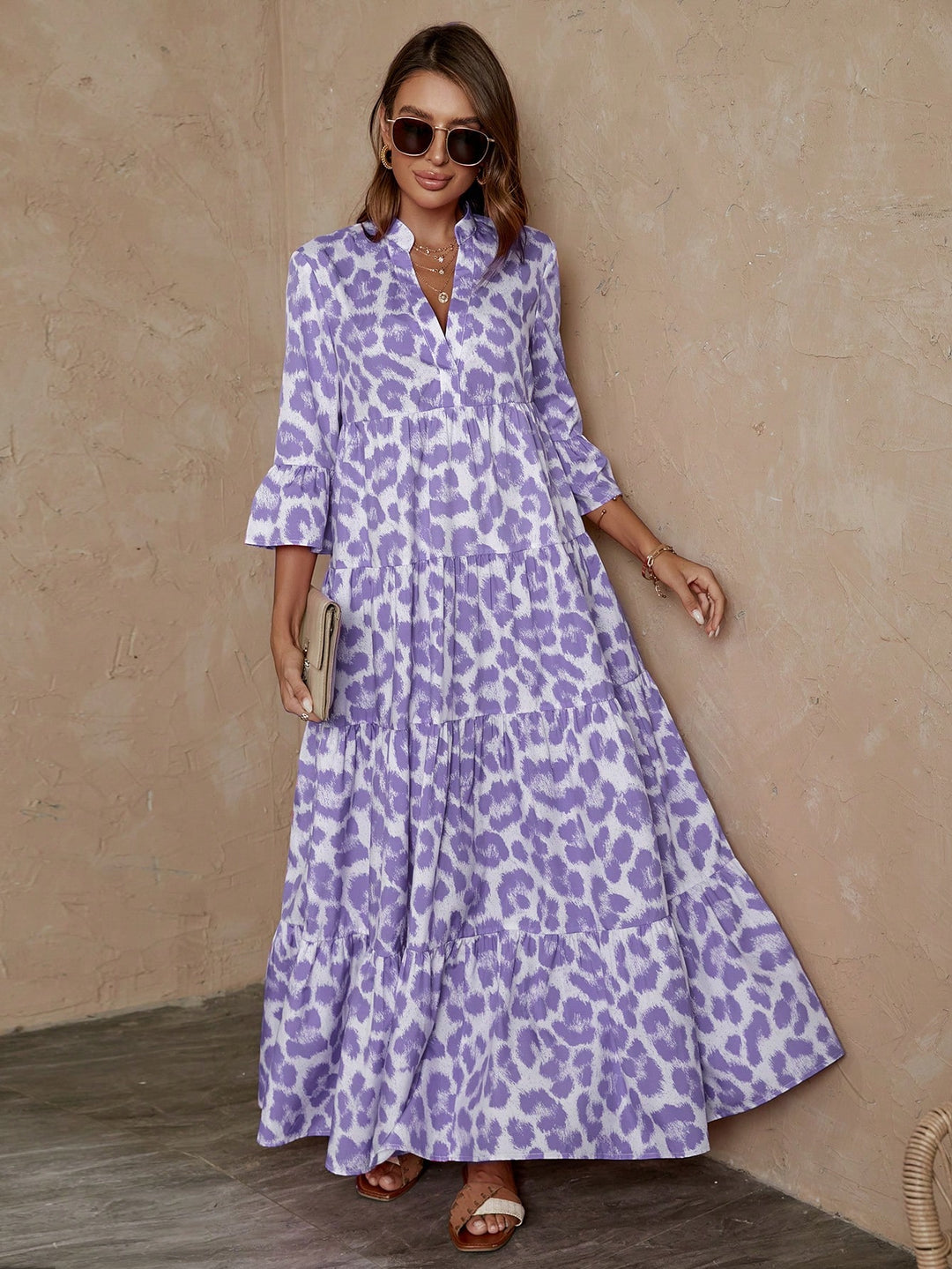 Shein maxi dress, color mix