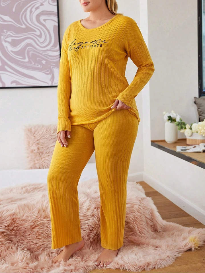 SHEIN Yellow Pyjama Set