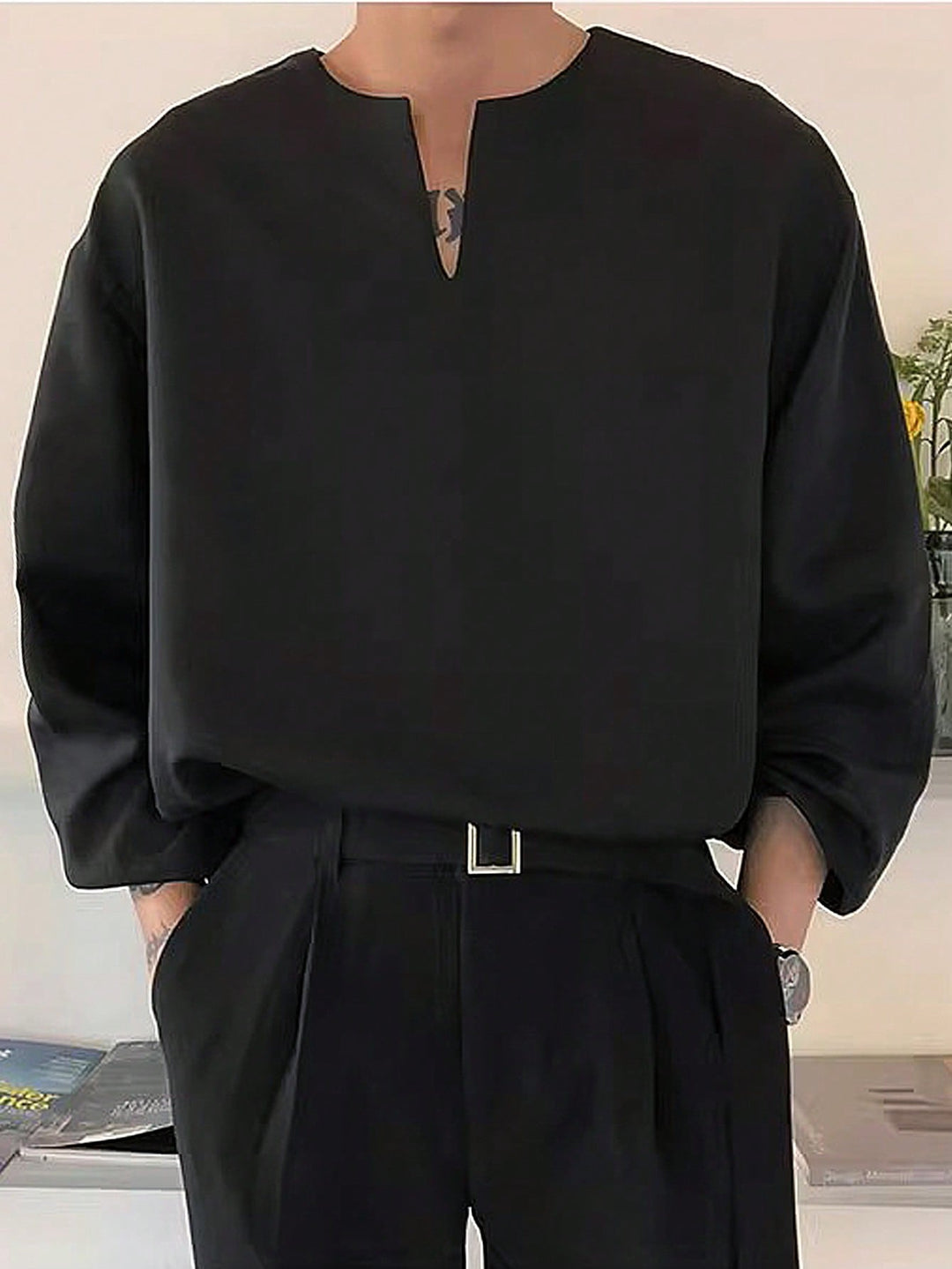 Cămașă SHEIN, negru