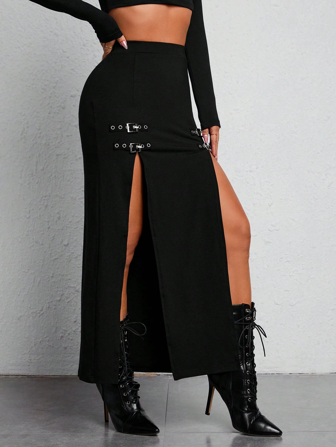 SHEIN maxi szoknya, fekete
