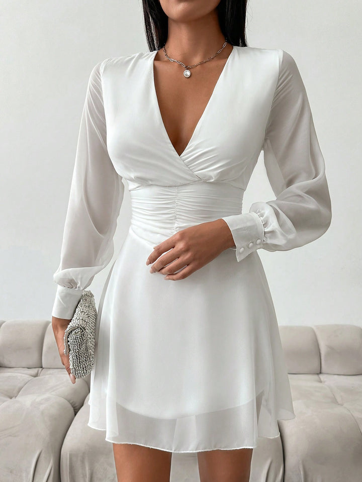 Rochie mini SHEIN, alb
