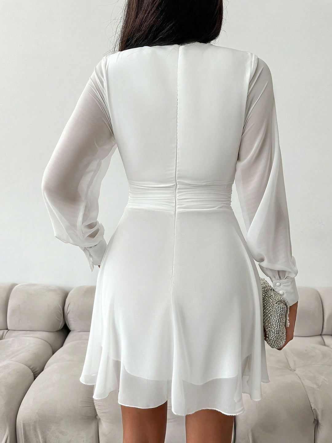 Rochie mini SHEIN, alb