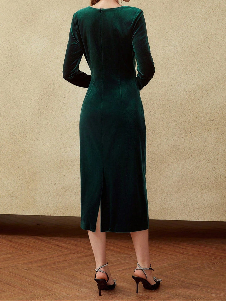 Rochie maxi SHEIN, verde