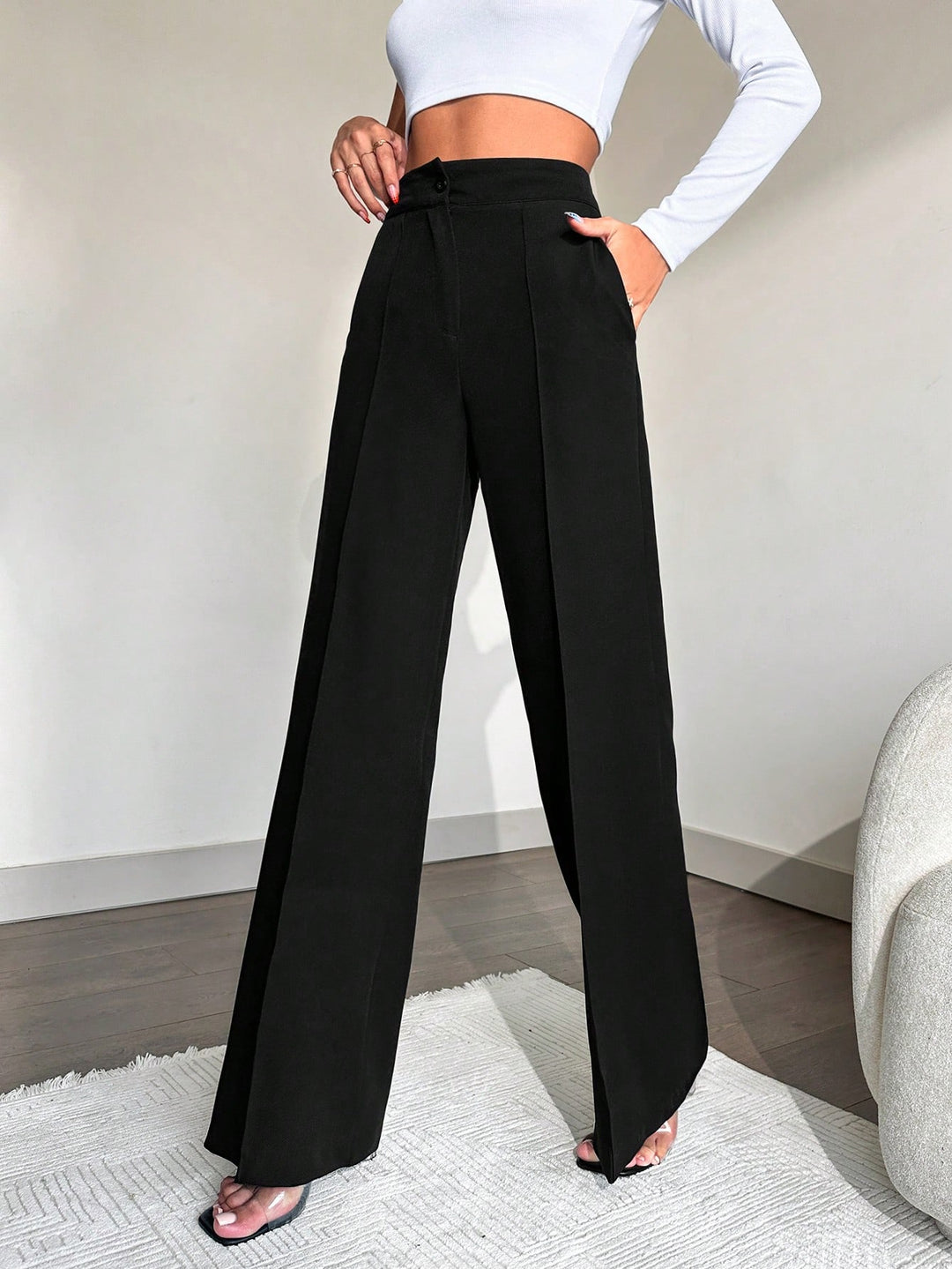 Pantalon SHEIN, negru