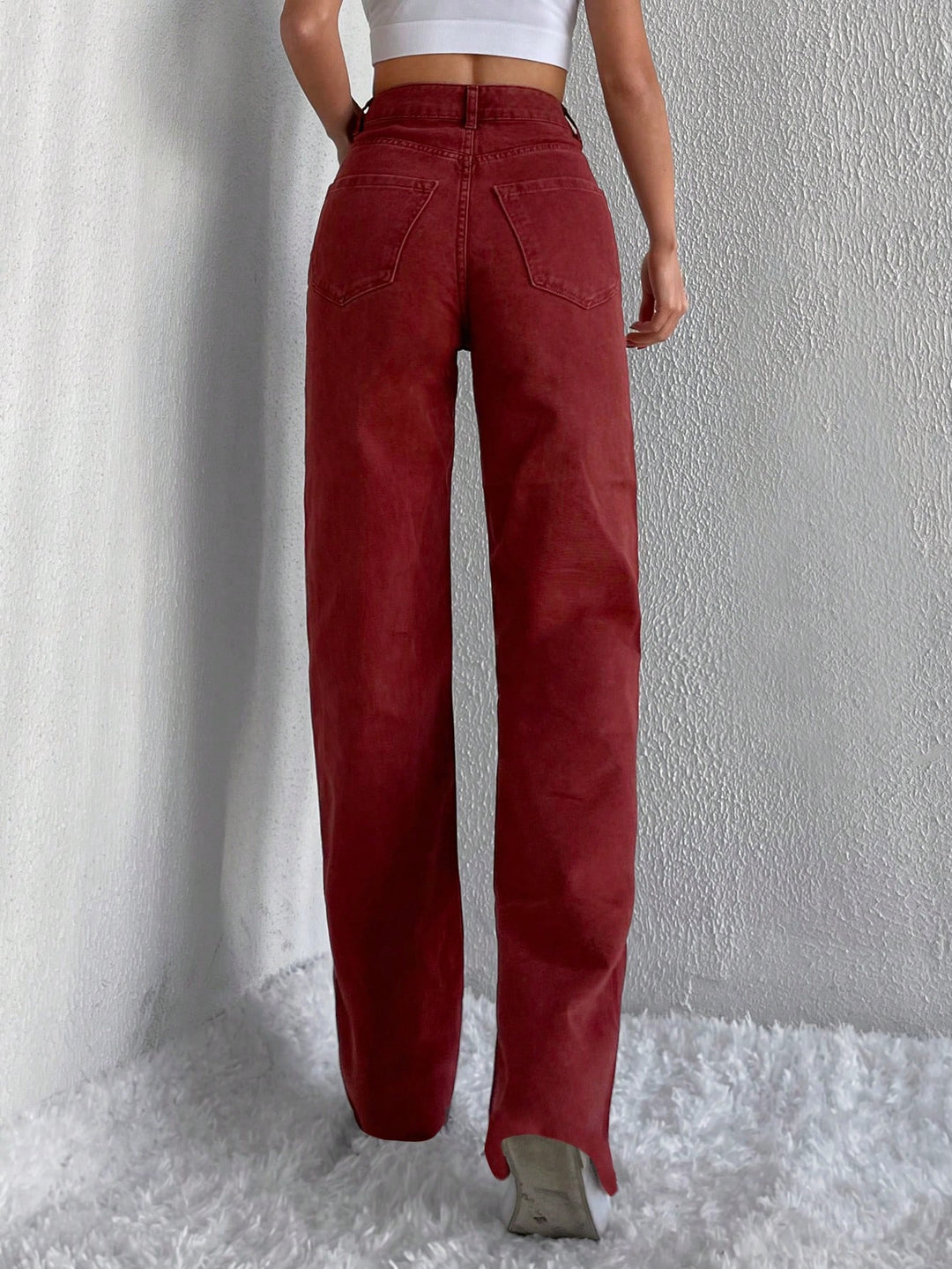 Jeans SHEIN, roșu