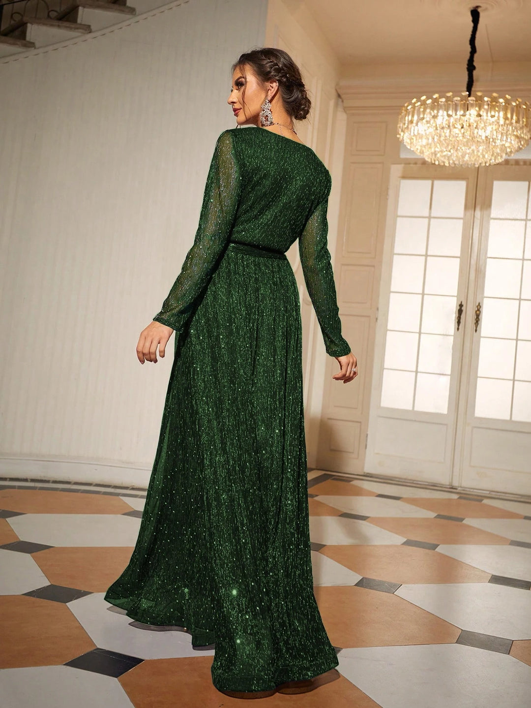 Rochie maxi SHEIN, verde