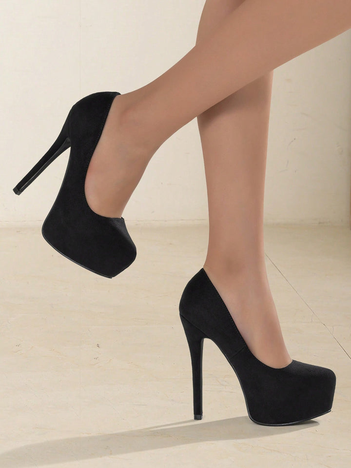 Pantofi cu toc SHEIN, negru