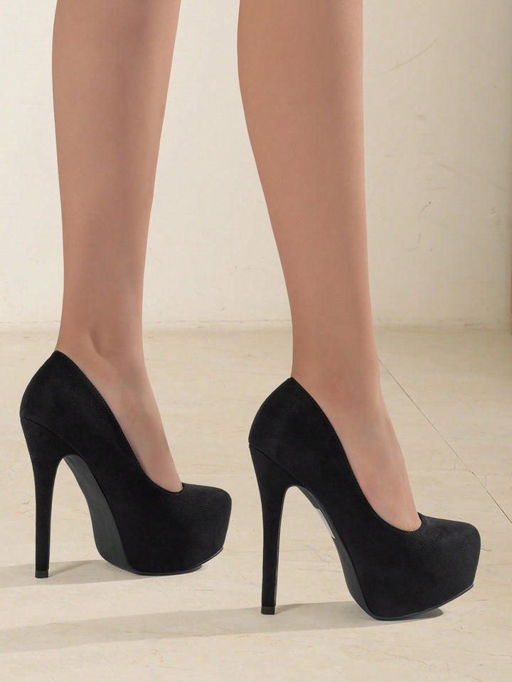 Pantofi cu toc SHEIN, negru