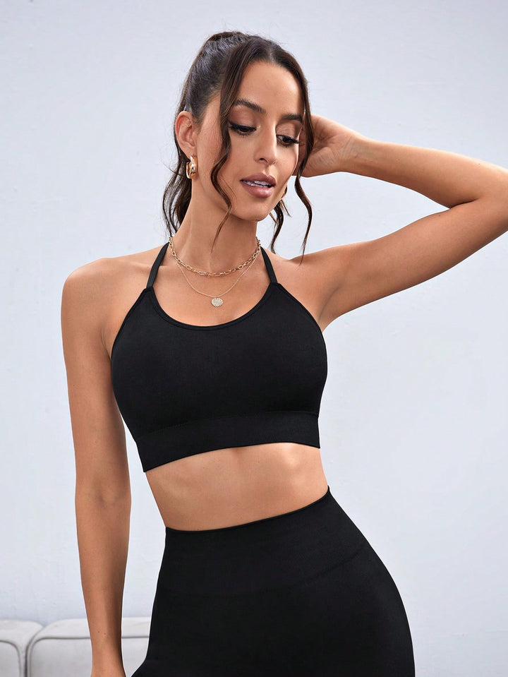 SHEIN sportmelltartó, fekete