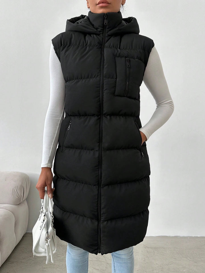 Vestă lungă SHEIN, negru