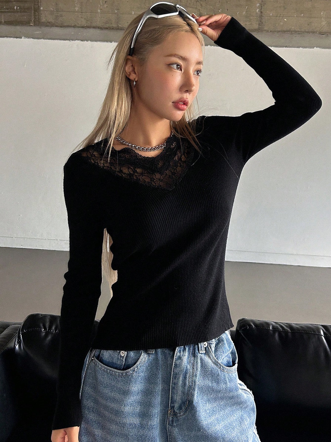 Pulover SHEIN, negru