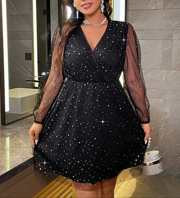 Rochie mini Shein Curve+, negru