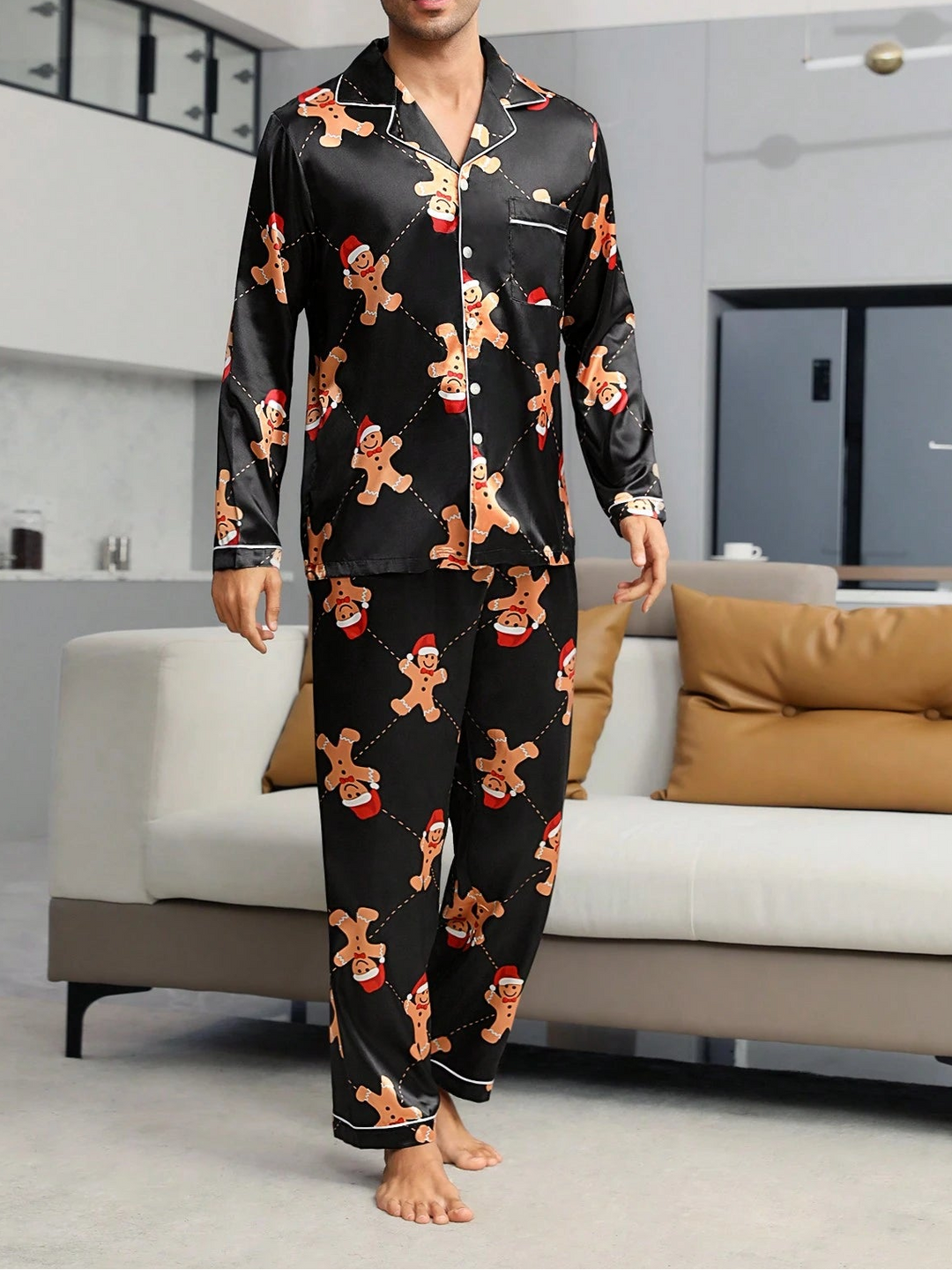 Compleu pijamale Shein, negru
