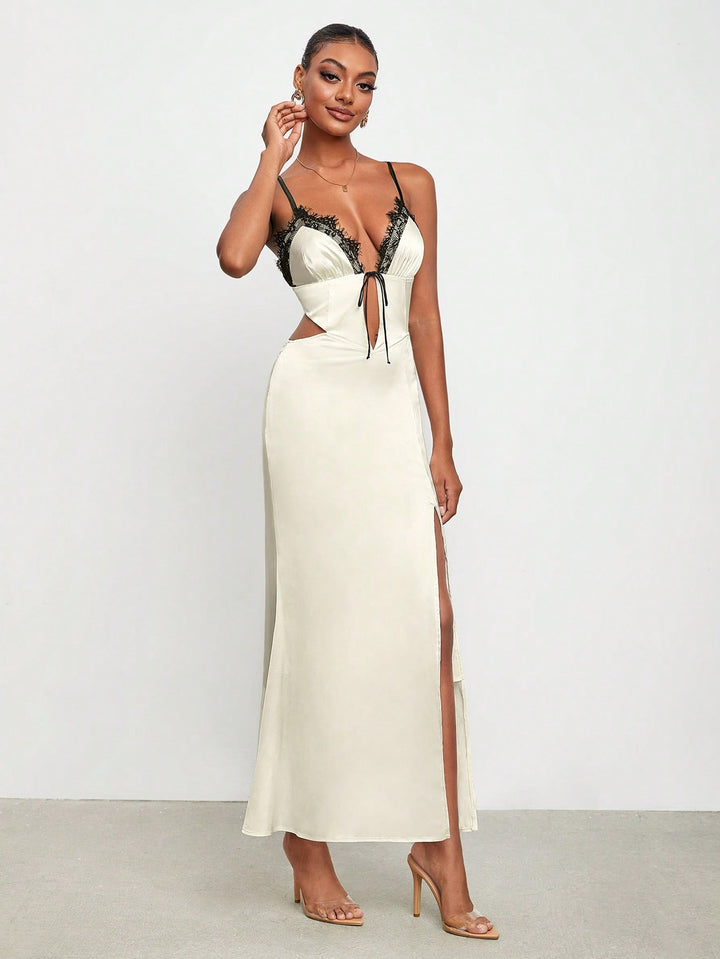Rochie maxi SHEIN, crem