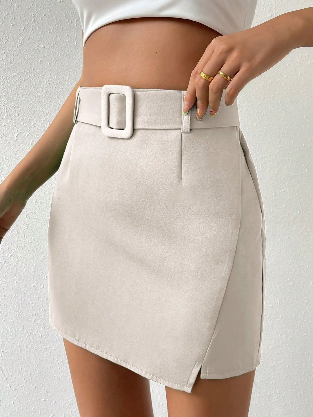 SHEIN miniszoknya, bézs