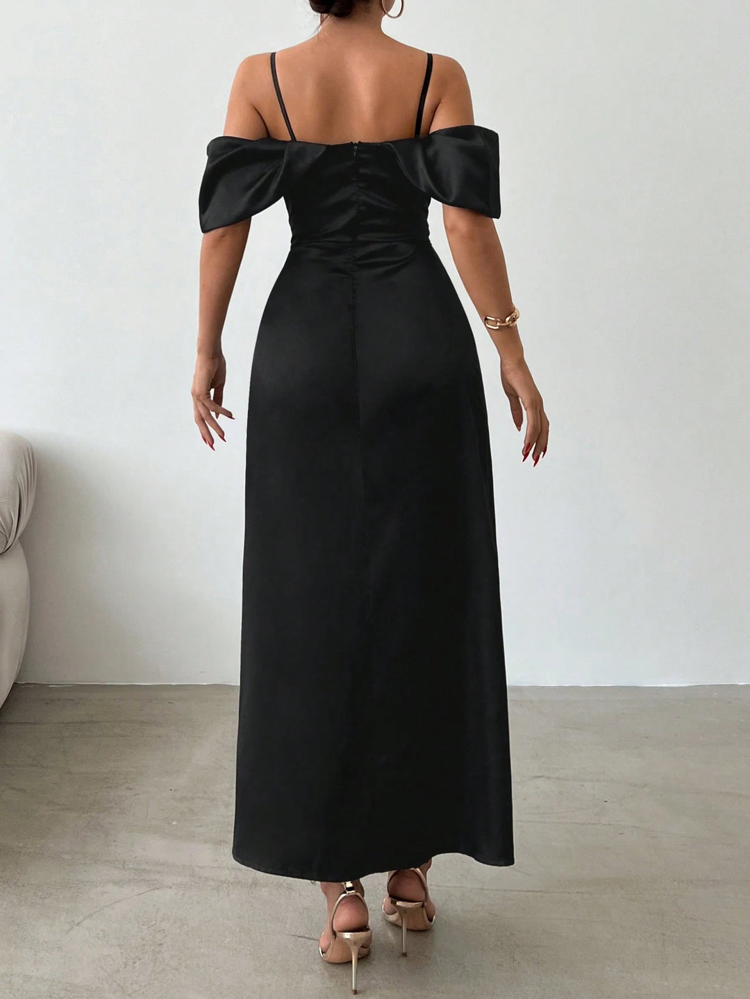SHEIN maxi ruha, fekete