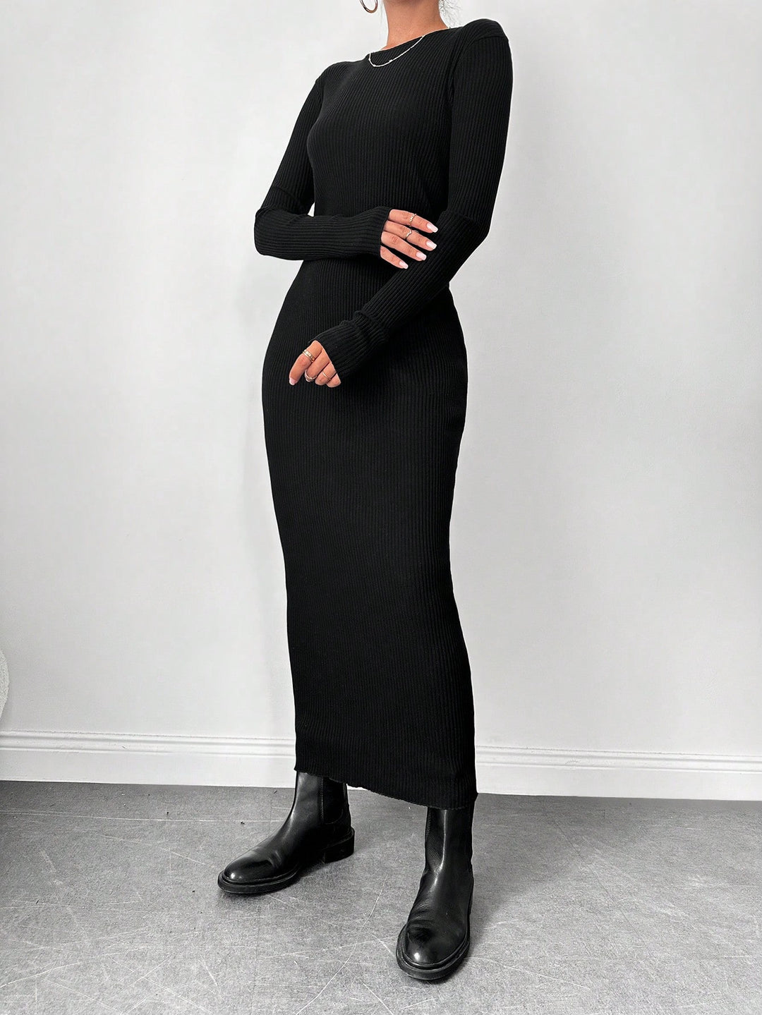 Rochie maxi SHEIN, negru