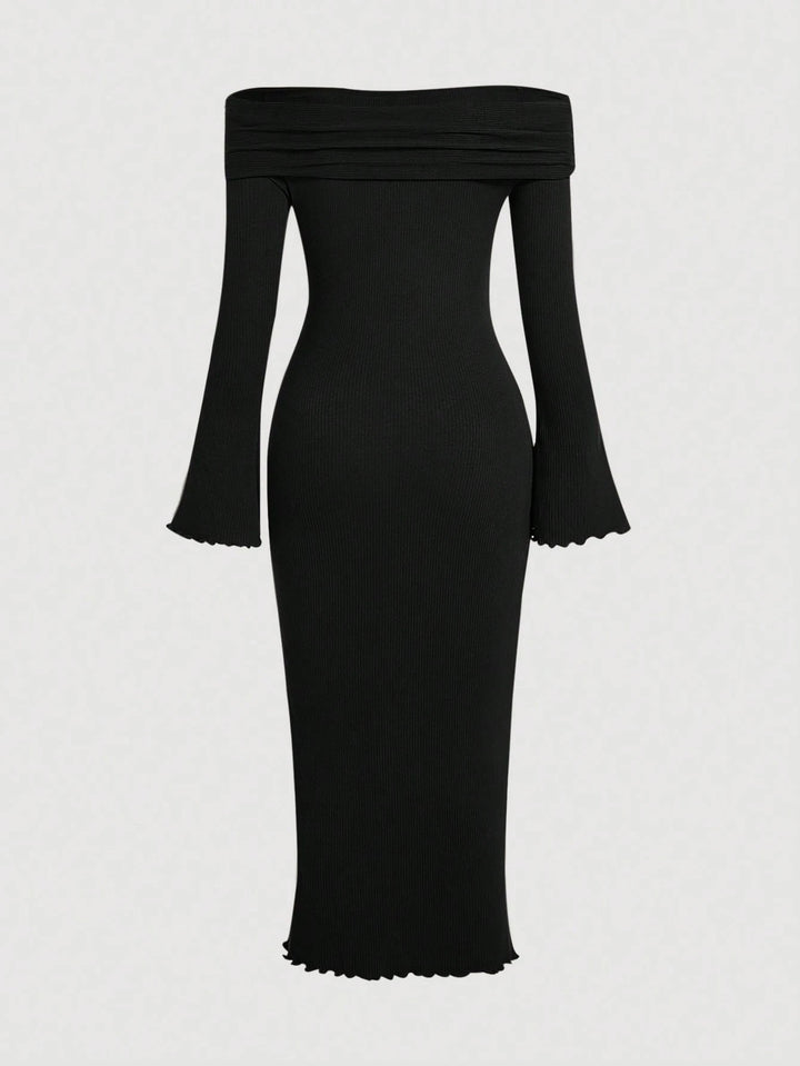 SHEIN maxi ruha, fekete