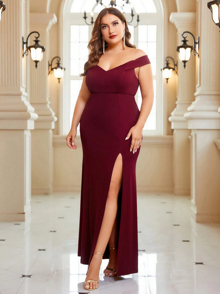 Rochie maxi SHEIN, vișiniu