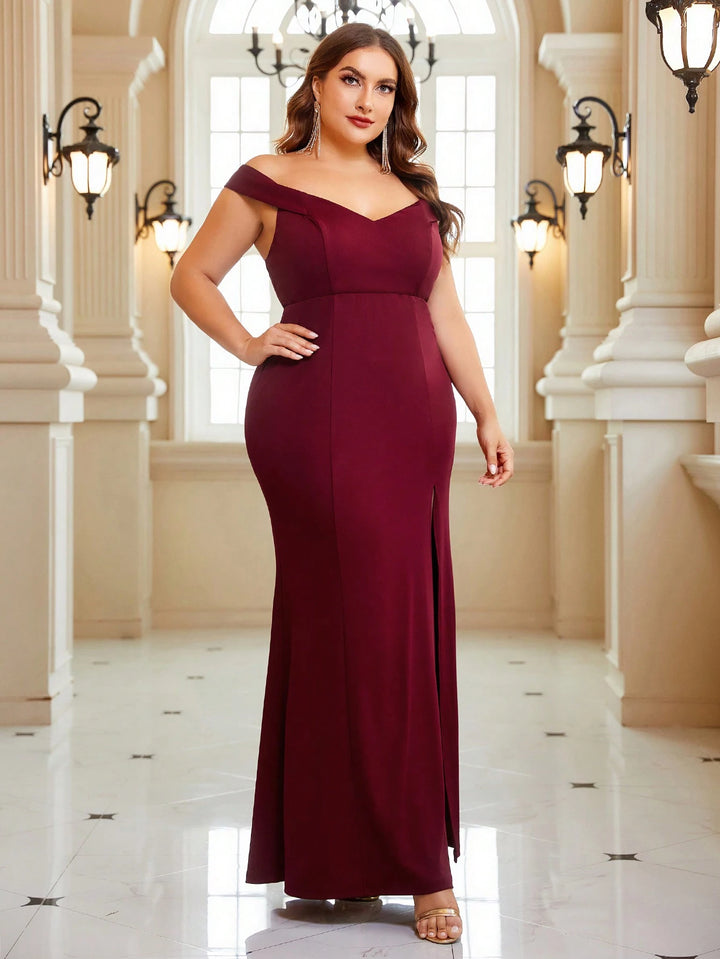 Rochie maxi SHEIN, vișiniu