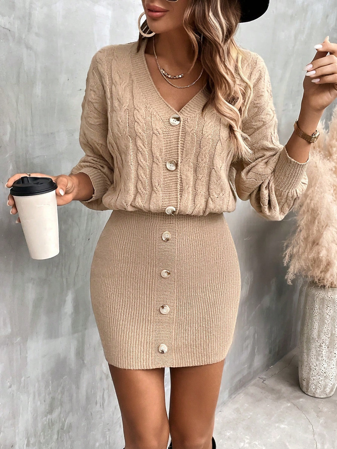 Rochie SHEIN, kaki