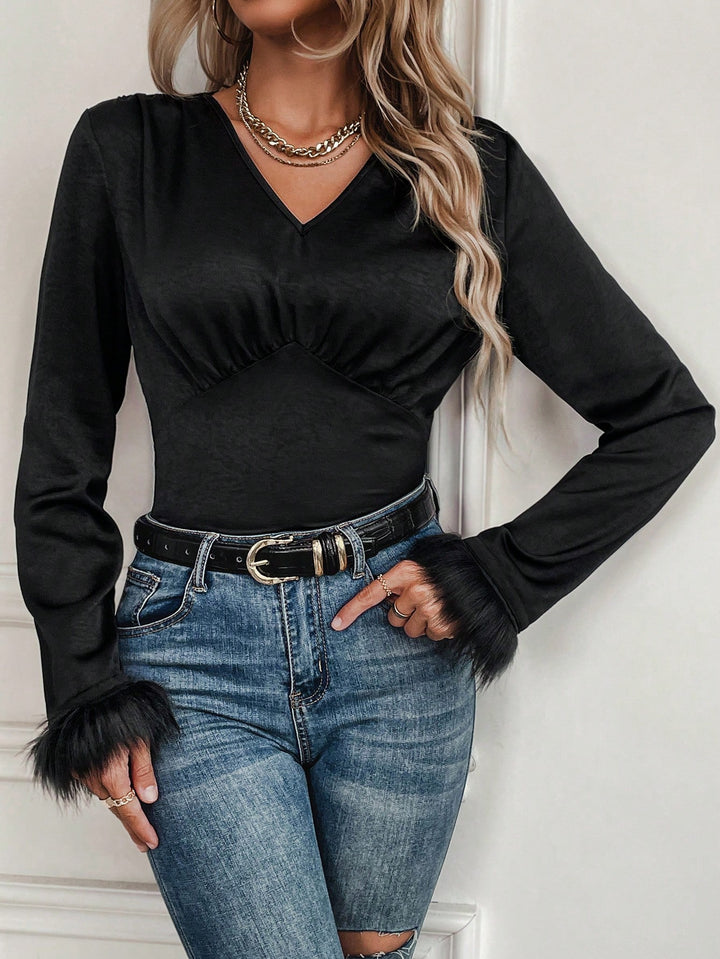 SHEIN blúz, fekete