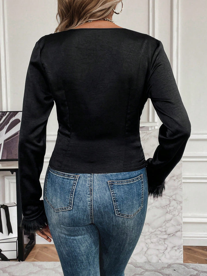 SHEIN blúz, fekete