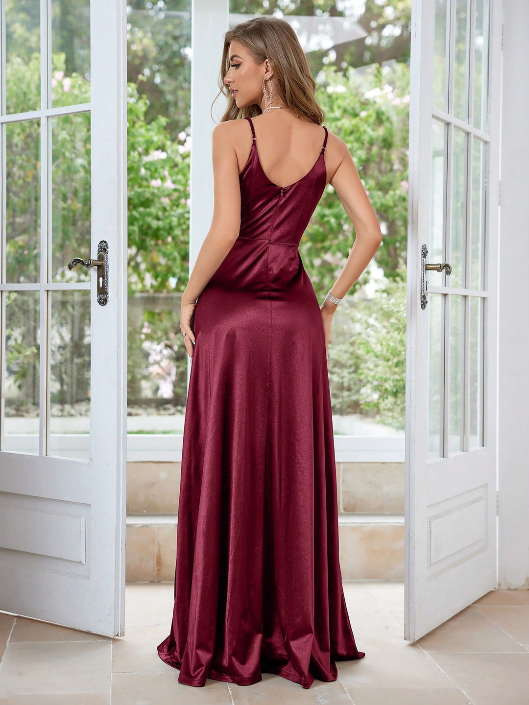 Rochie maxi SHEIN, vișiniu