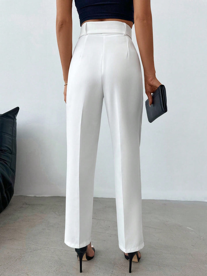 Pantaloni SHEIN, alb