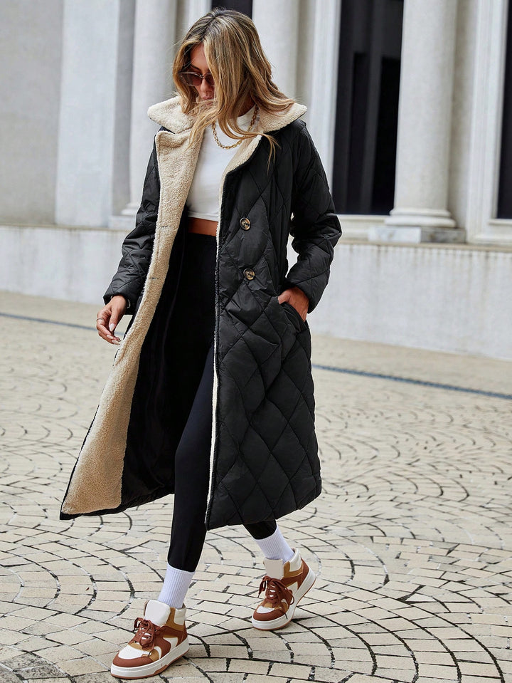 Hosszú dzseki SHEIN, fekete