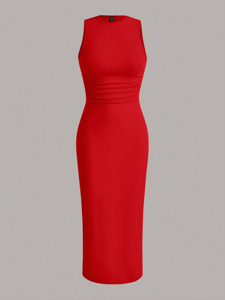 SHEIN piros midiruha