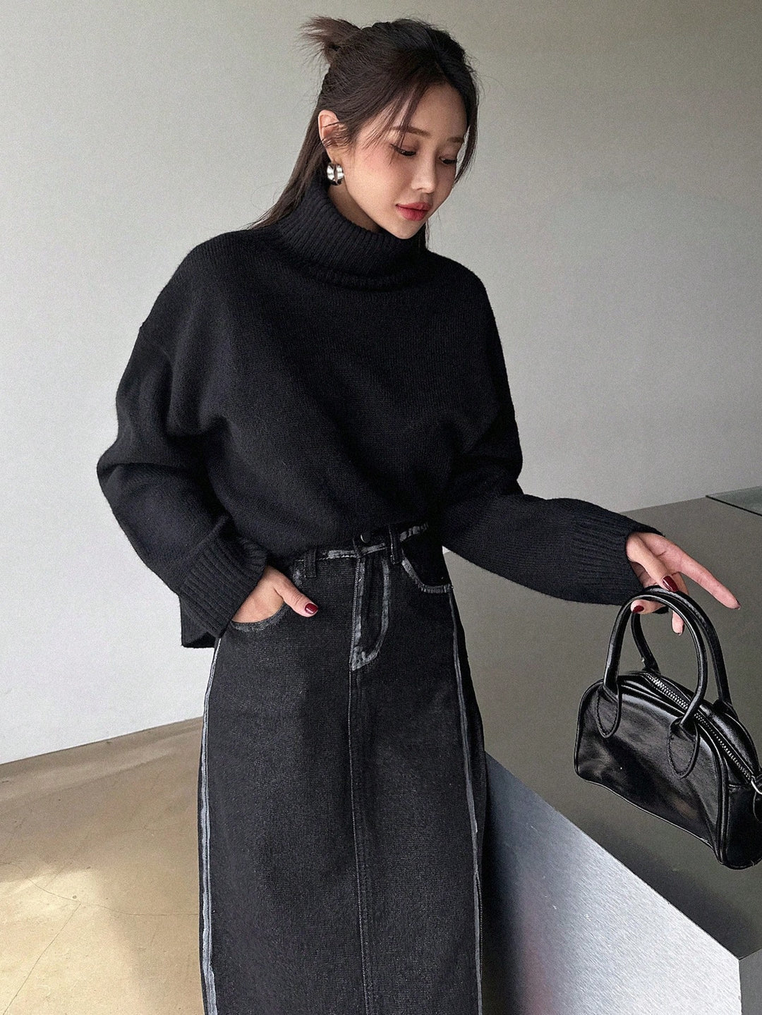 Pulover SHEIN, negru