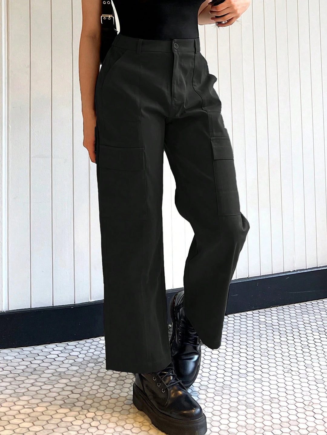 Pantaloni SHEIN, negru