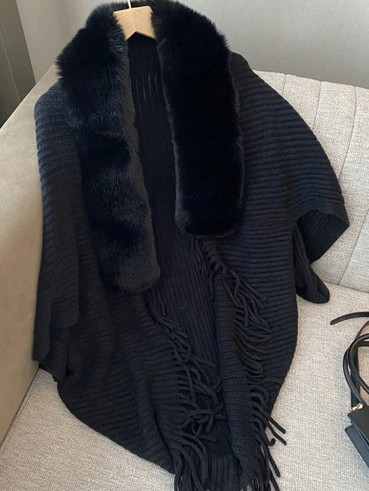Poncho SHEIN, negru