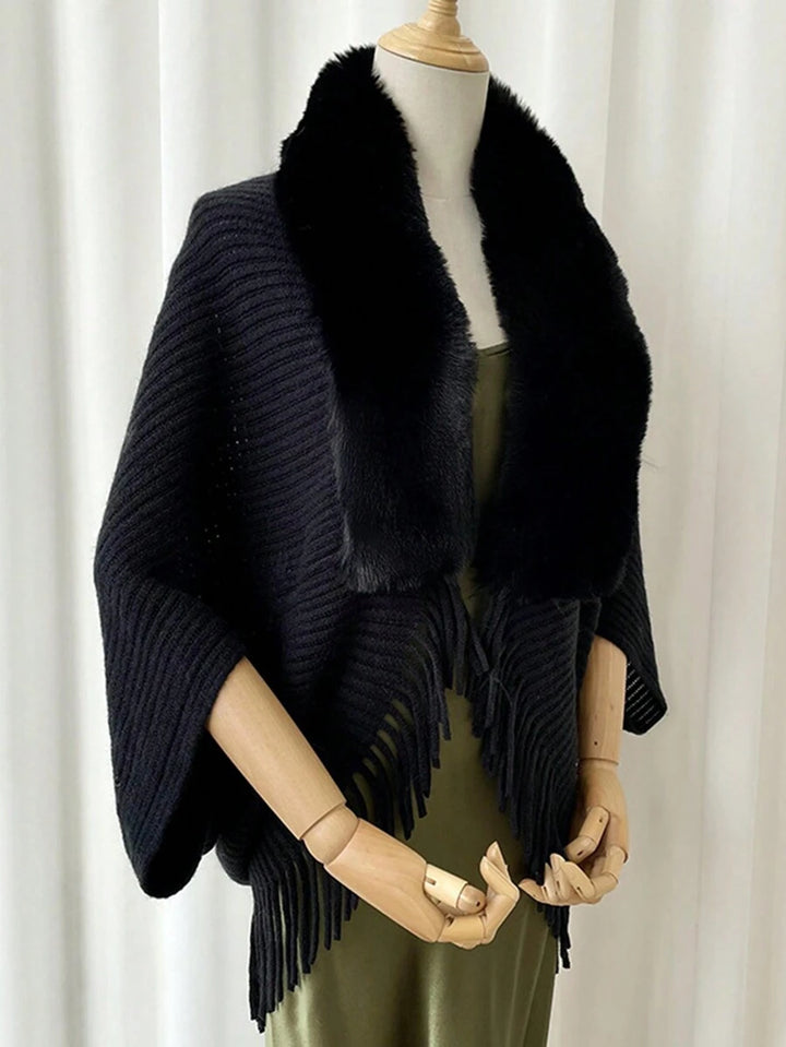 Poncho SHEIN, negru