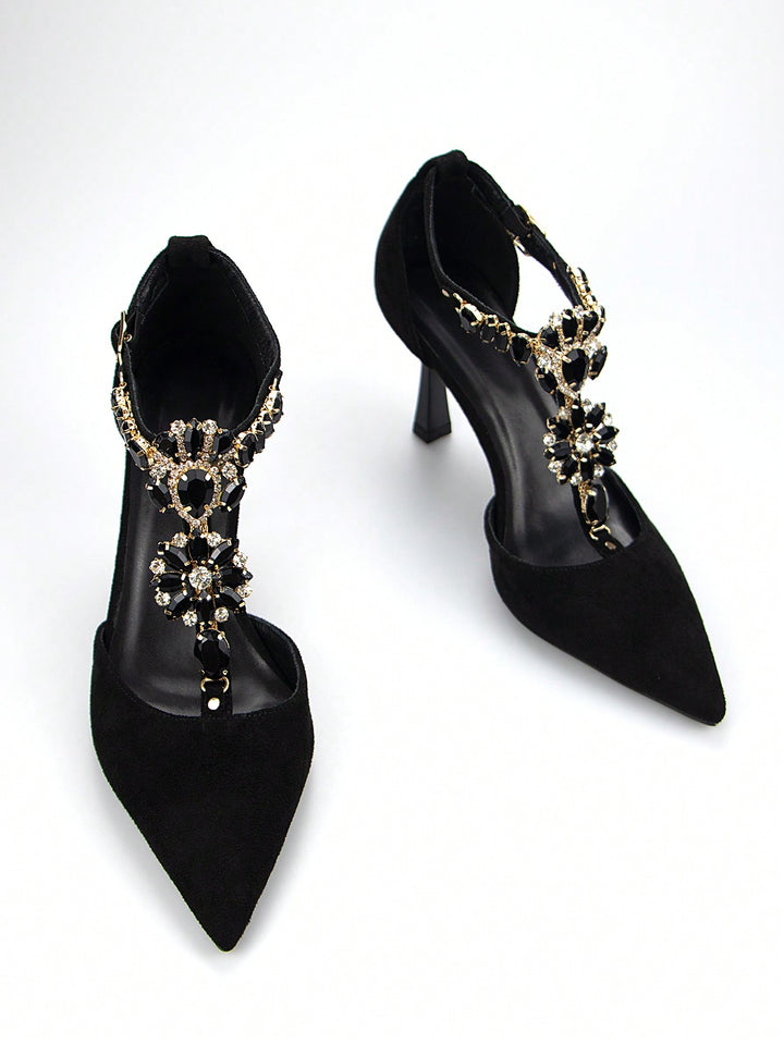 Pantofi cu toc SHEIN, negru