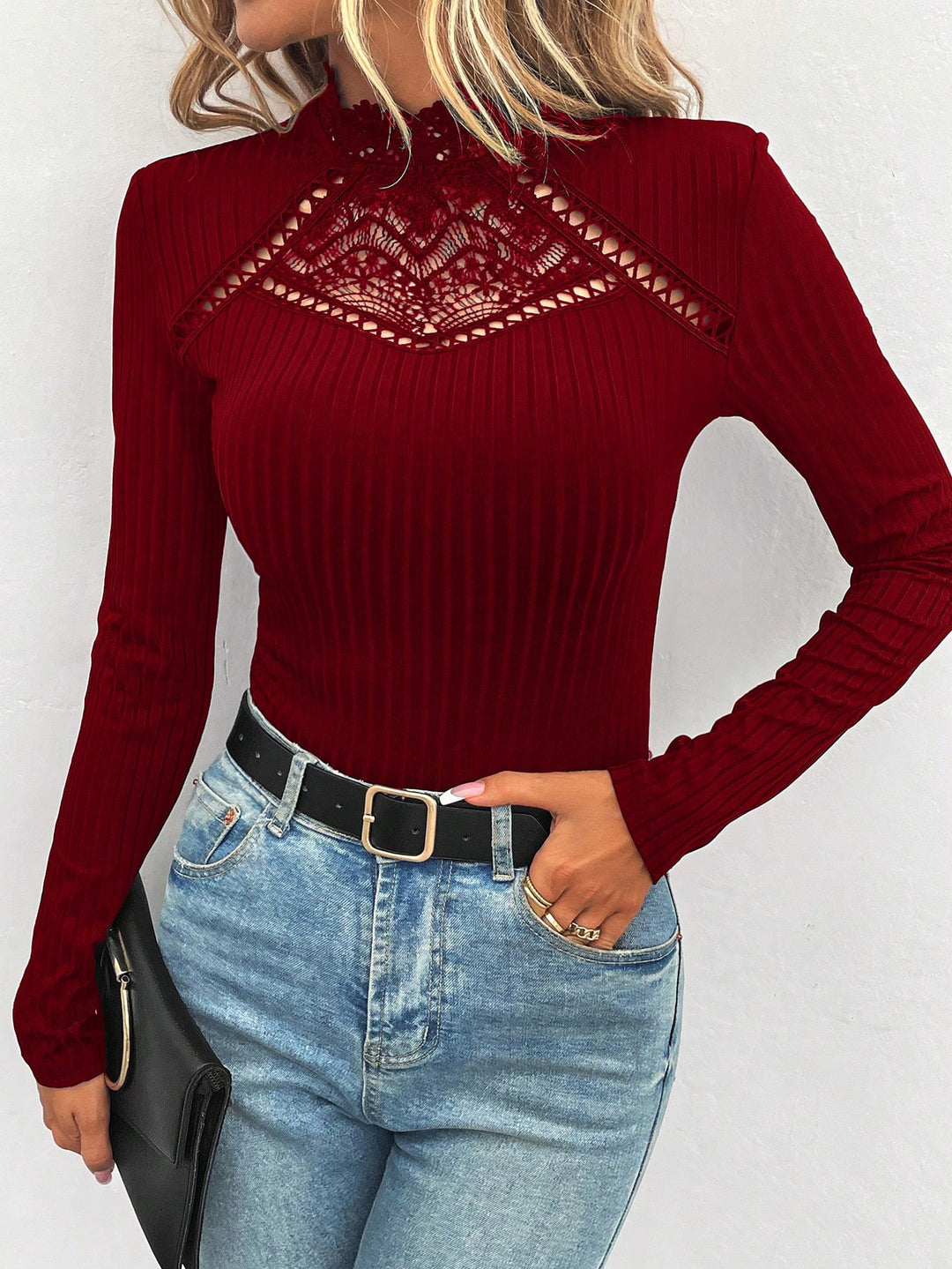 Tricou SHEIN, vișiniu