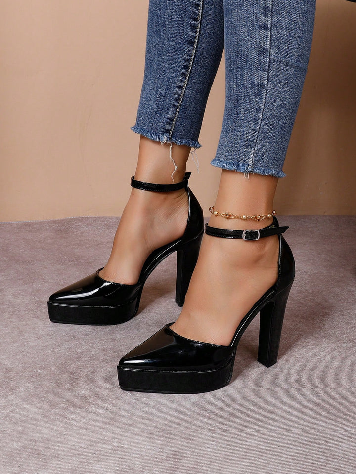 Pantofi cu toc SHEIN, negru