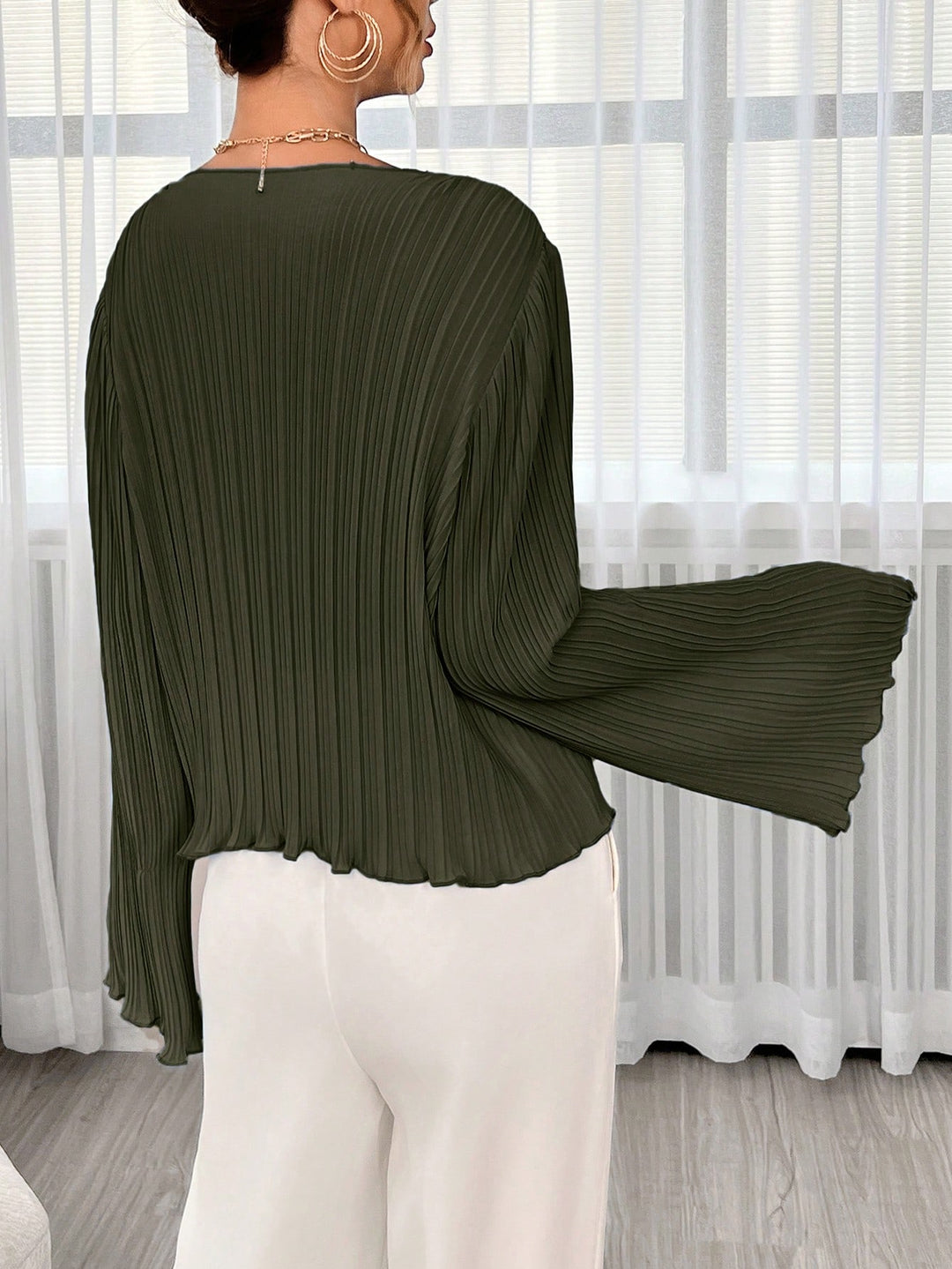 SHEIN blúz, khaki