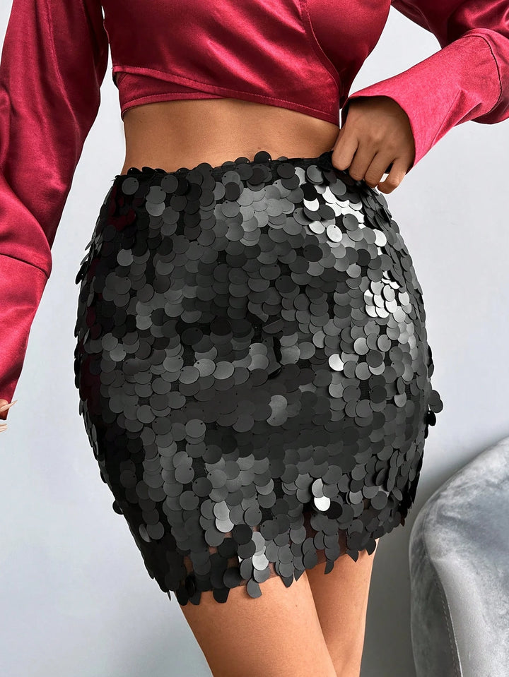 SHEIN miniszoknya, fekete